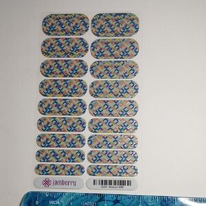 Jamberry Colorful Geometric 35Z8 Absract 0316 Nail Wraps
